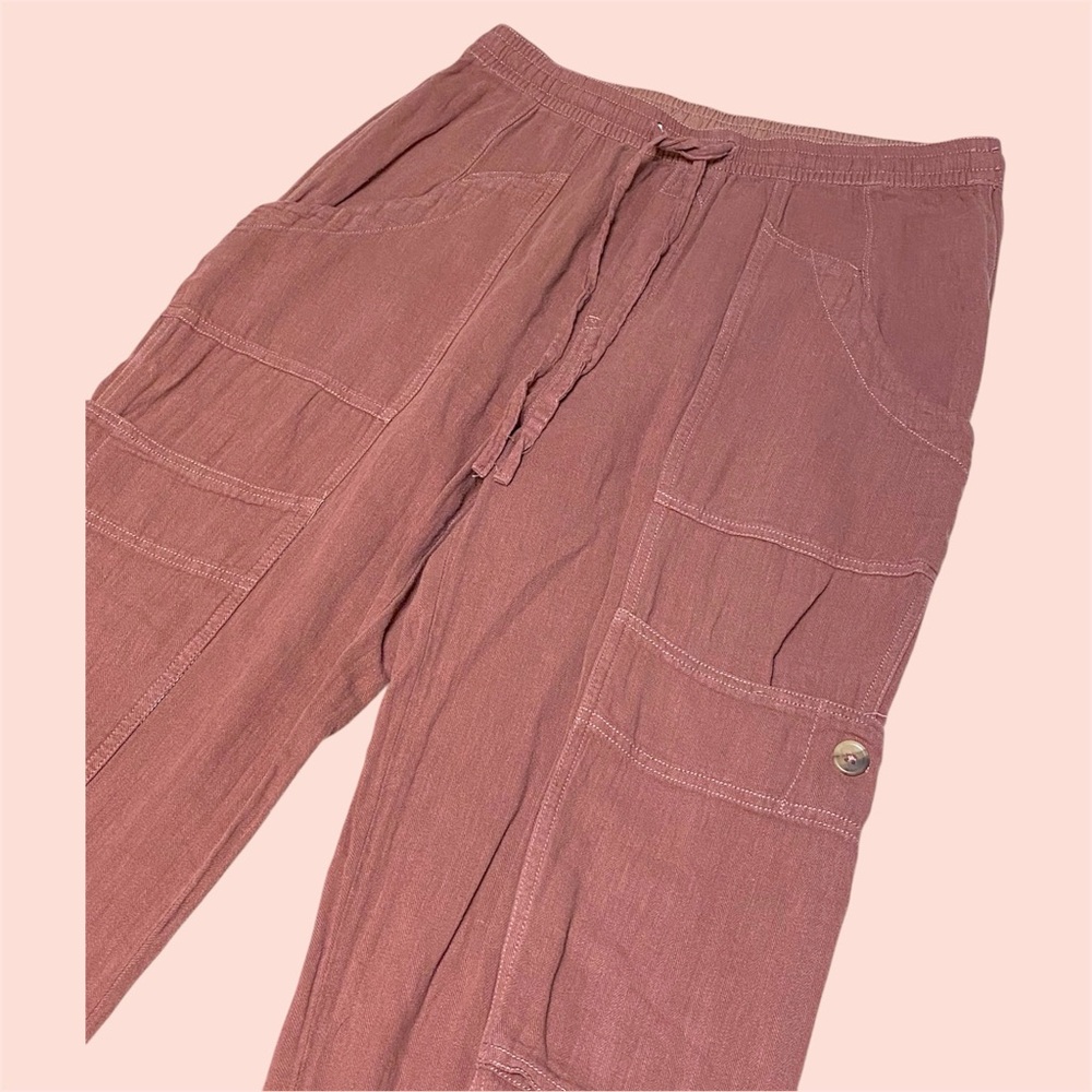 Free People Mauve Feelin’ Good Utility Pull-On Pants - Picture 4 of 9